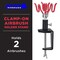 Clamp-On 2-Airbrush Holder Stand - Table/Bench Mount - Airbrush Accessories and Supplies for Garage or Workspace